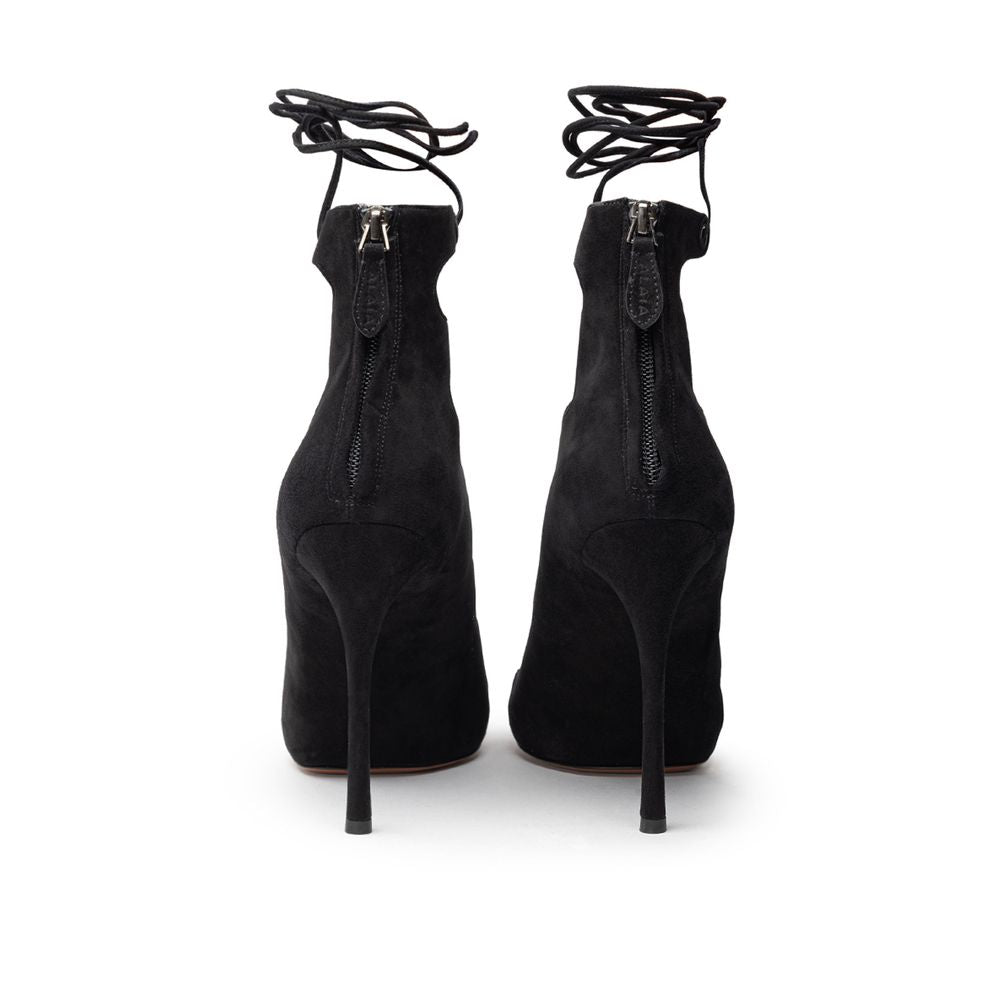 Alaïa Schwarze Wildleder-Sandale