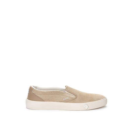 Dior Beigefarbene Leder-Loafer zum Hineinschlüpfen