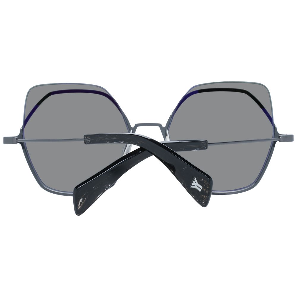 Yohji Yamamoto Sonnenbrille aus Metall und Kunststoff in Schwarz