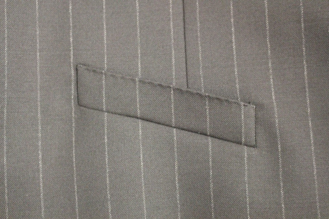 Dolce & Gabbana Schwarz gestreifte Logo-Weste aus Wolle