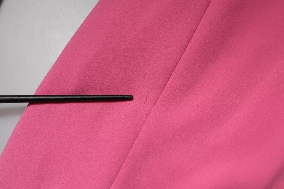 Dondup Rosa Viskose Kurze Ärmel Rückenfreies Etuikleid Mini
