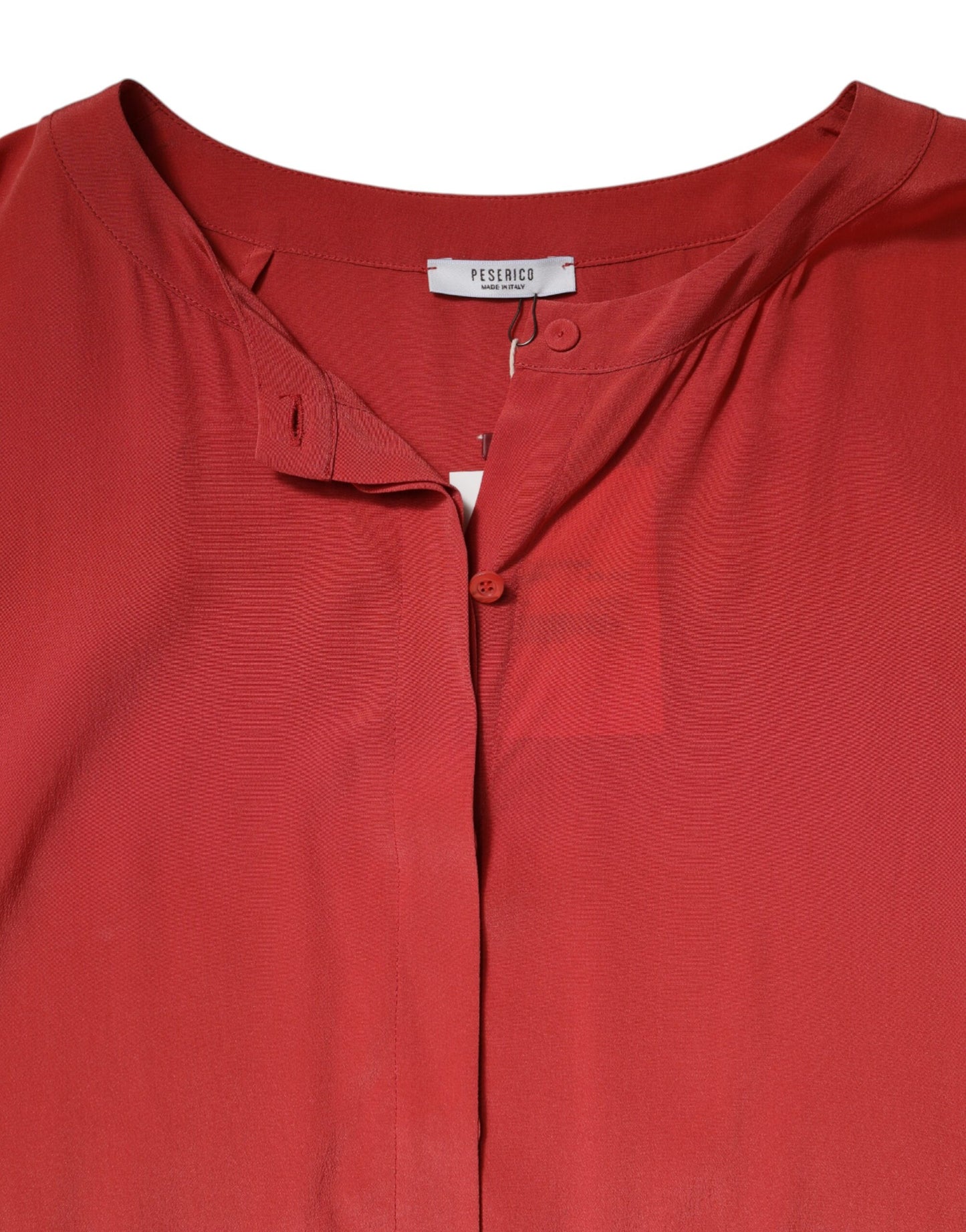 Peserico Rot Langärmeliges Kleid mit Bleistift und Tunnelzug