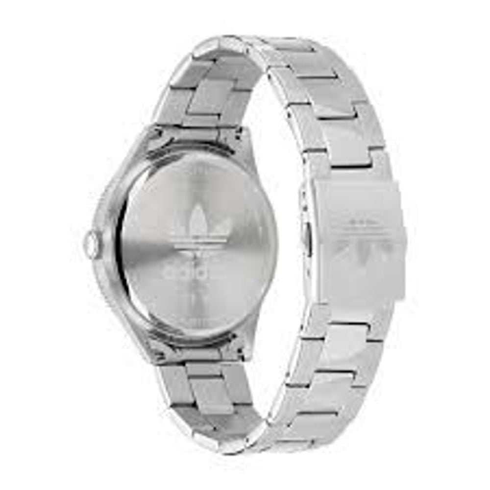 Adidas Graue Uhr aus Edelstahl