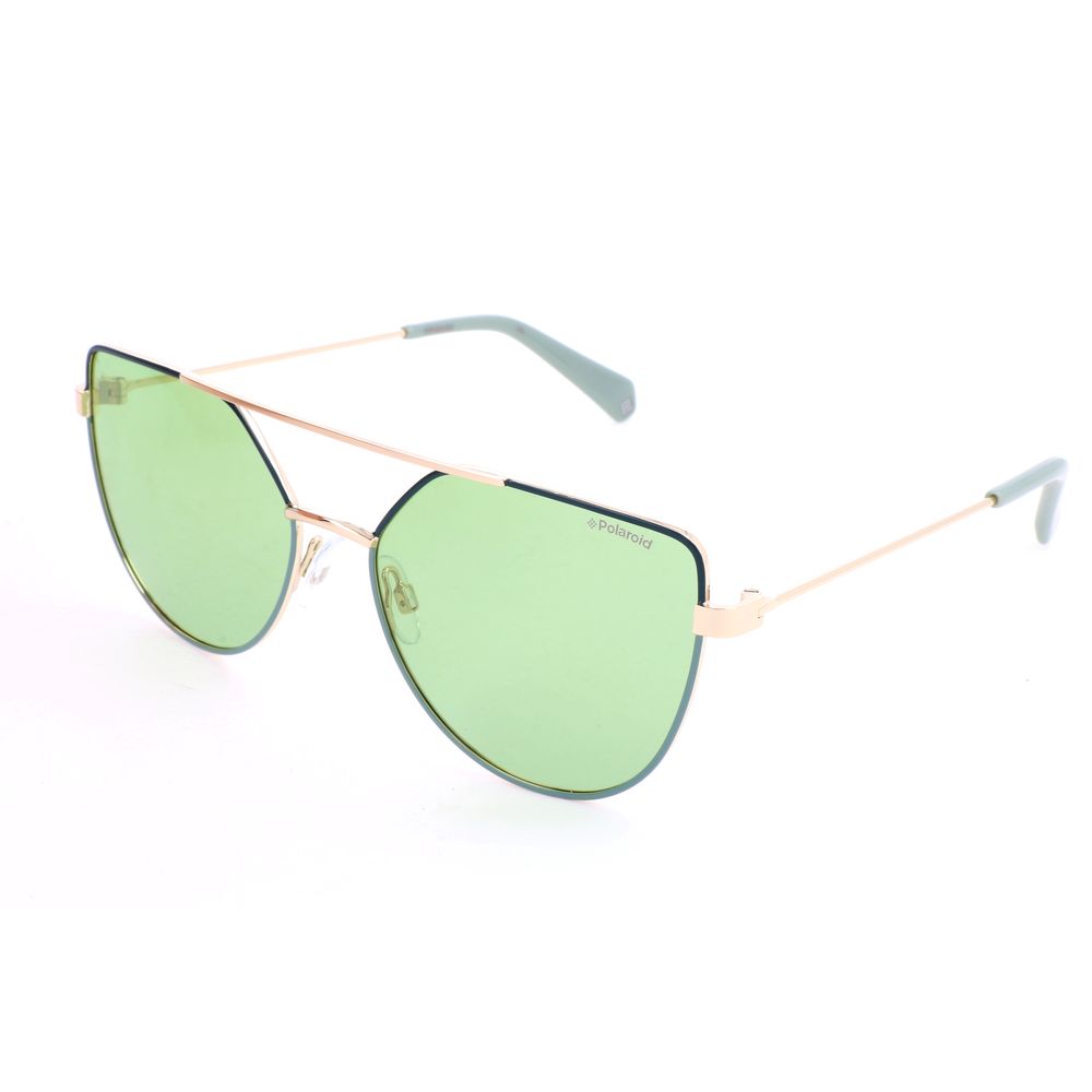 Polaroid Goldene Metall-Sonnenbrille