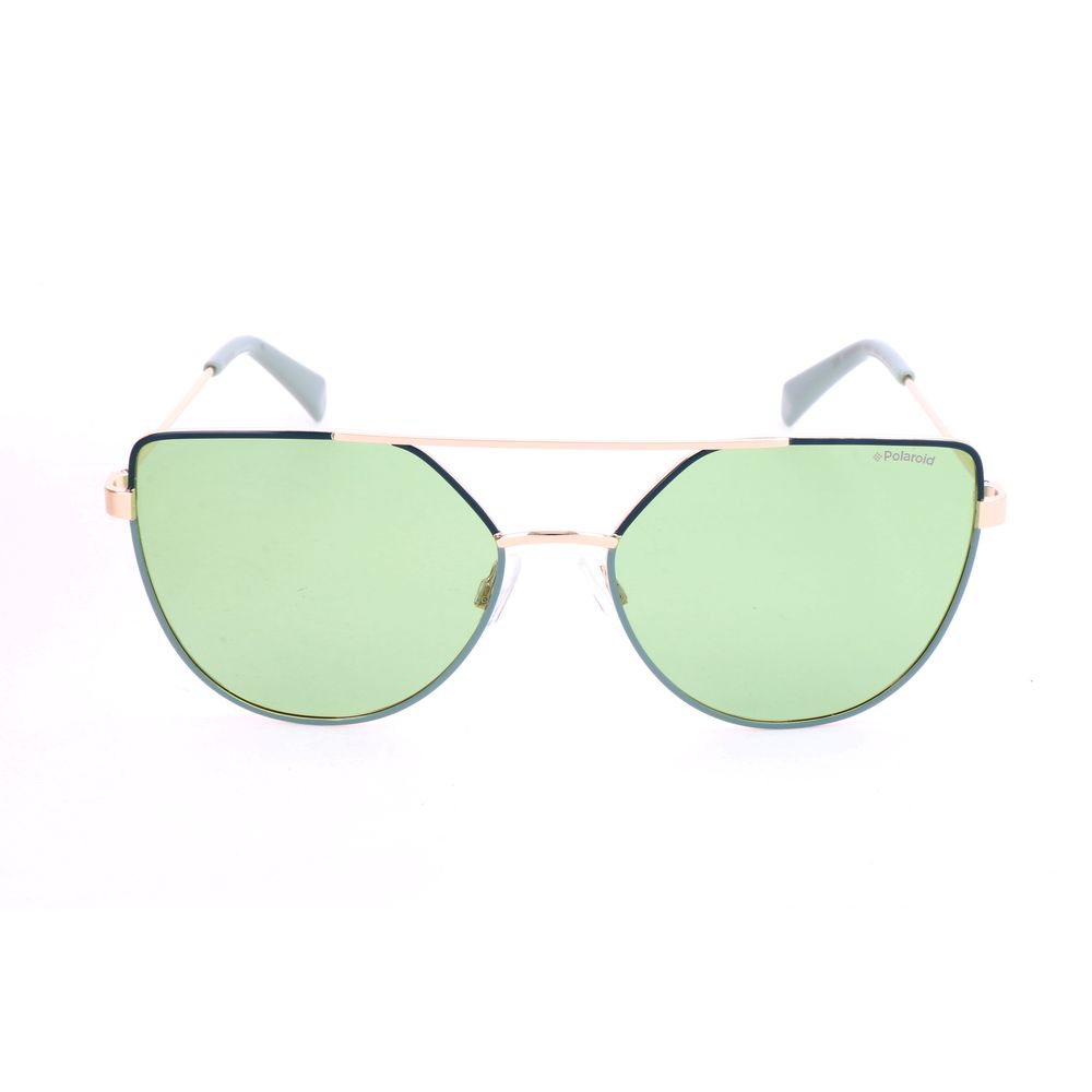 Polaroid Goldene Metall-Sonnenbrille