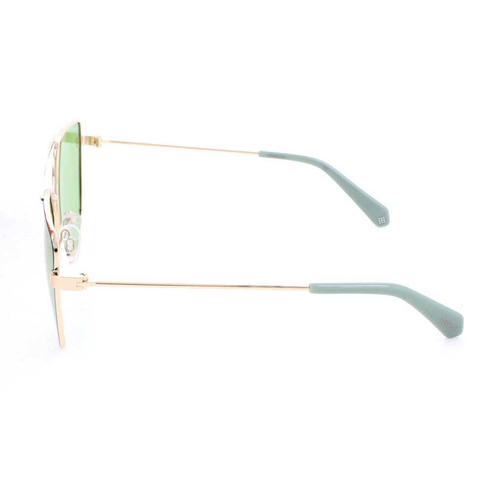 Polaroid Goldene Metall-Sonnenbrille