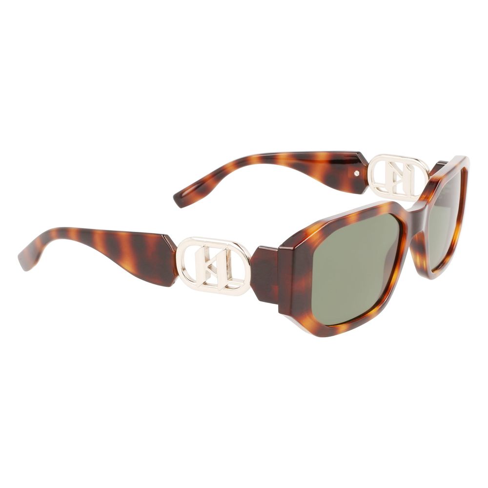Karl Lagerfeld Braun gespritzte Sonnenbrille