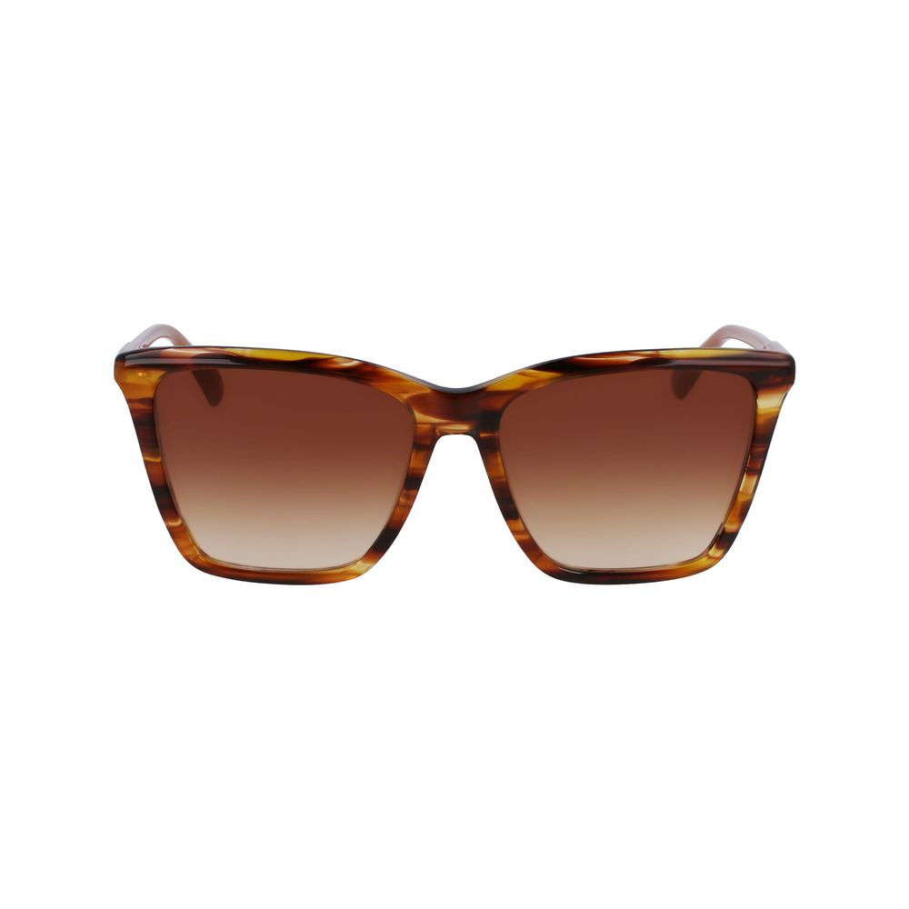 Longchamp Braune Acetat-Sonnenbrille