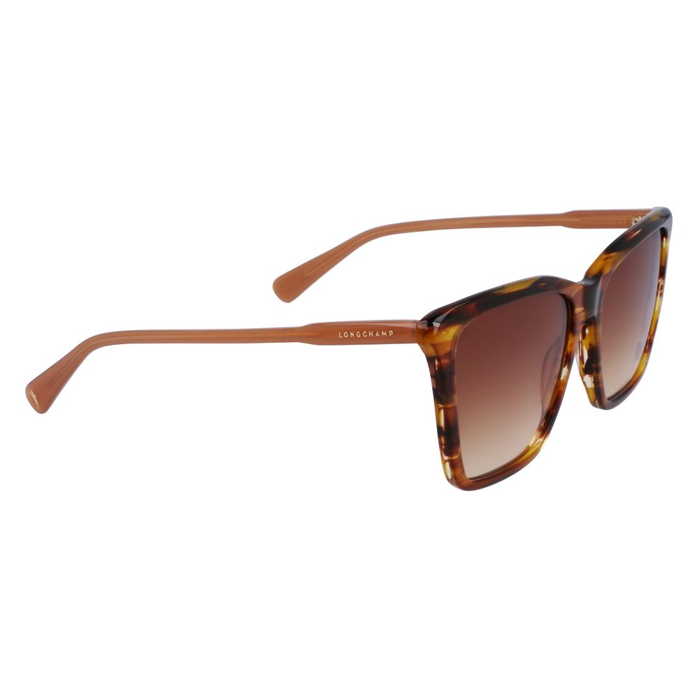 Longchamp Braune Acetat-Sonnenbrille