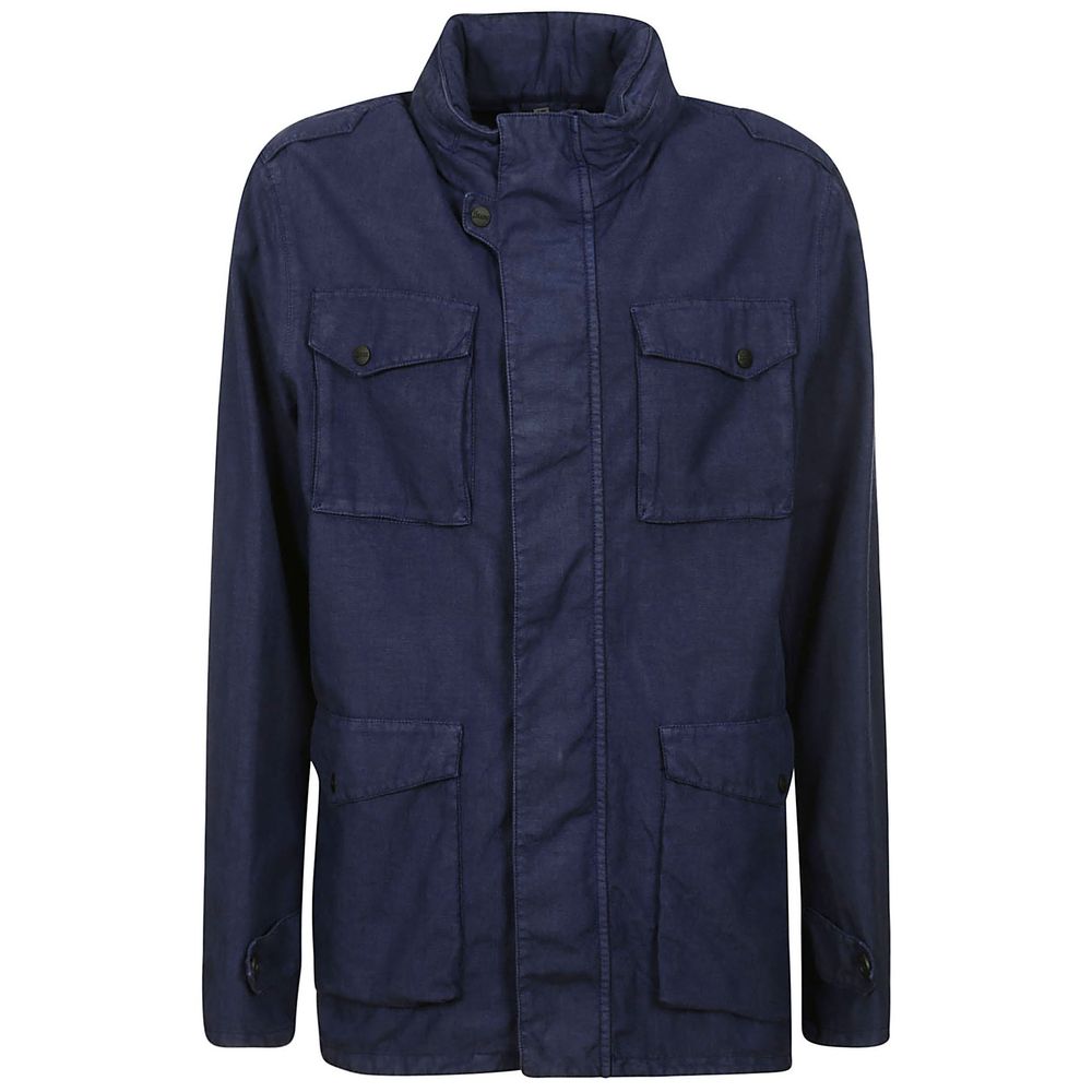Herno Blaue Leinenjacke