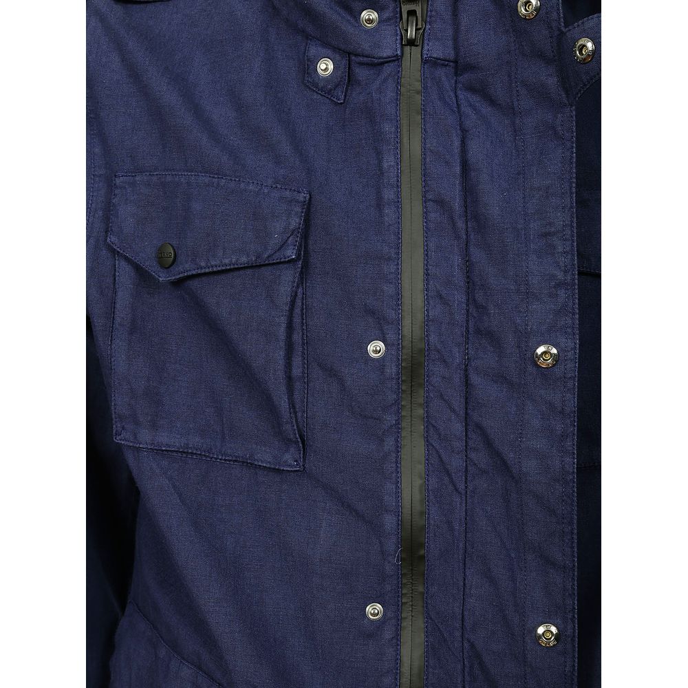 Herno Blaue Leinenjacke