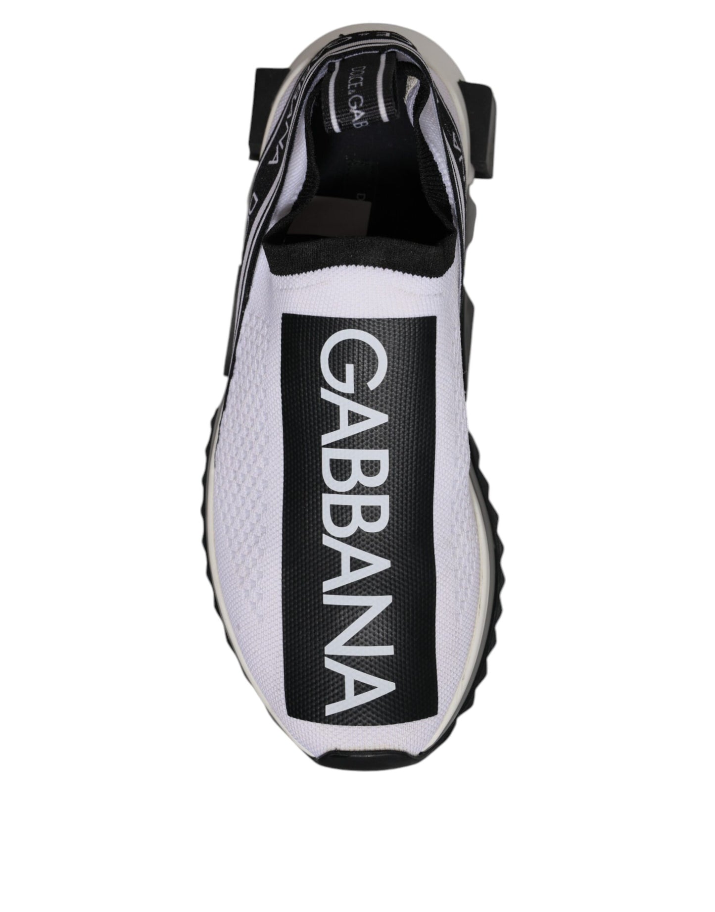Dolce & Gabbana Weiß Schwarz Slip On Sorrento Sneakers Schuhe