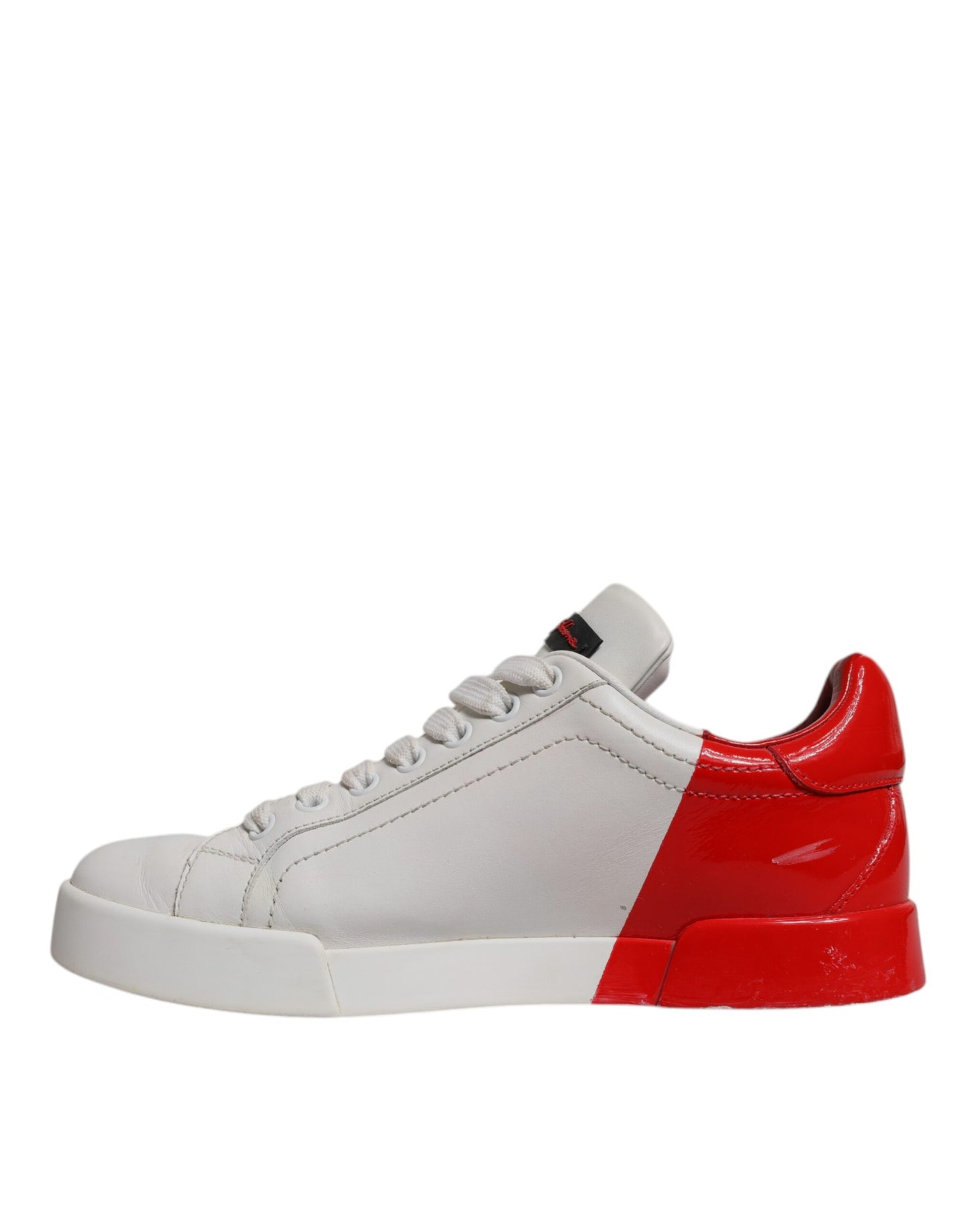 Dolce & Gabbana Weiß Rot Logo Portofino Turnschuhe Schuhe