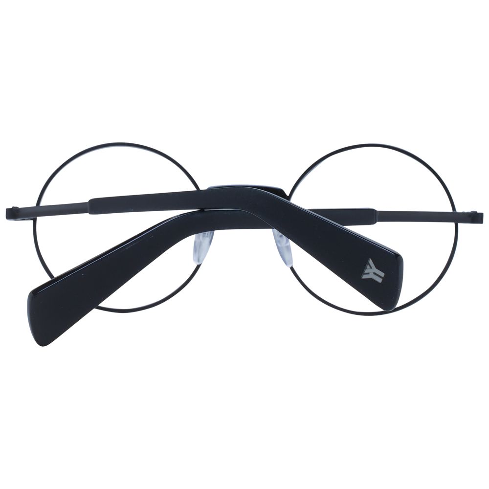 Yohji Yamamoto Metallbrille mit schwarzem Gestell