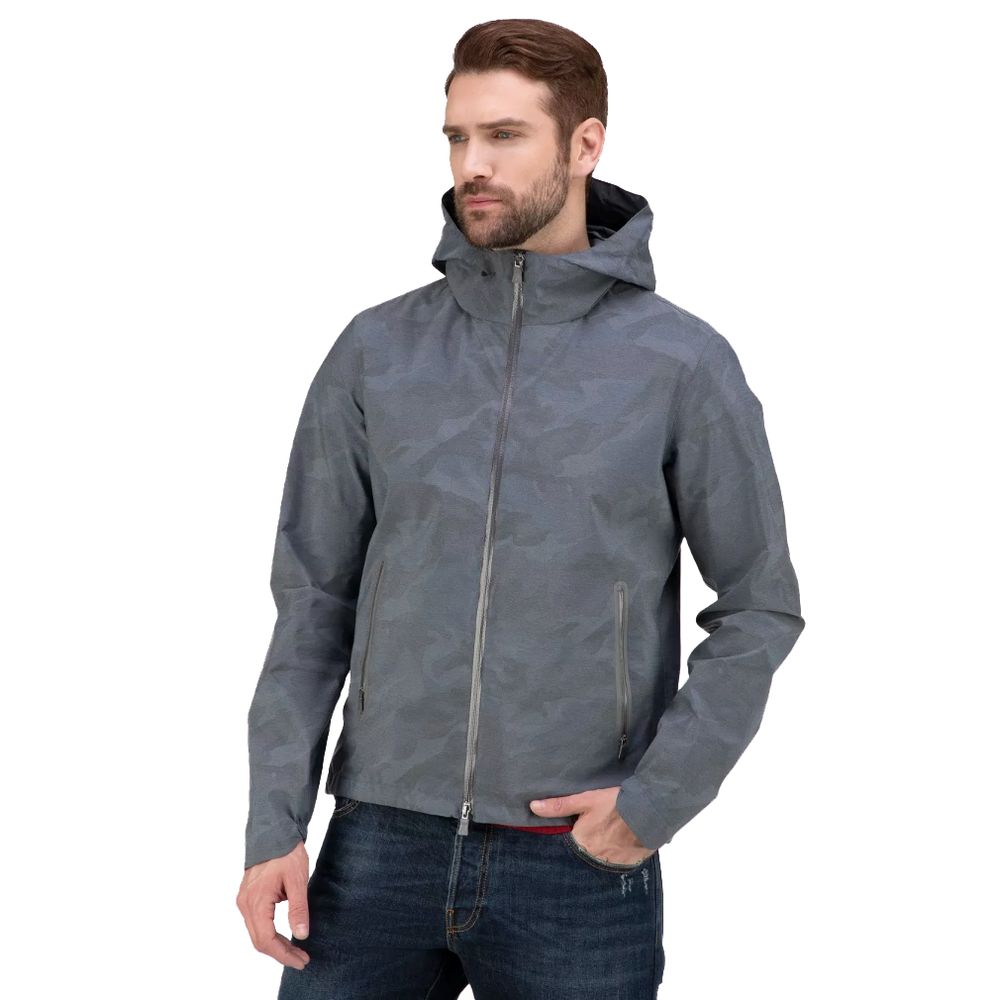 Herno Blaue Nylonjacke