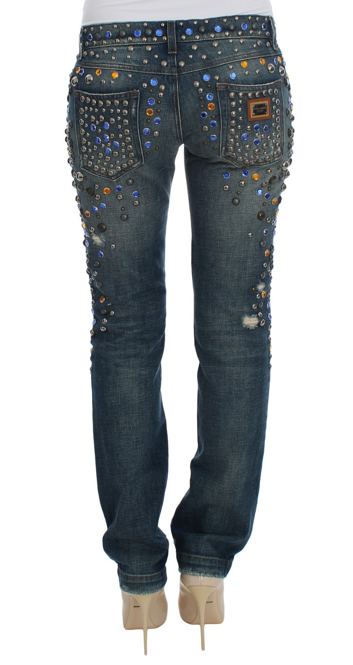 Dolce & Gabbana Kristallverzierte GIRLY Slim Fit Jeans