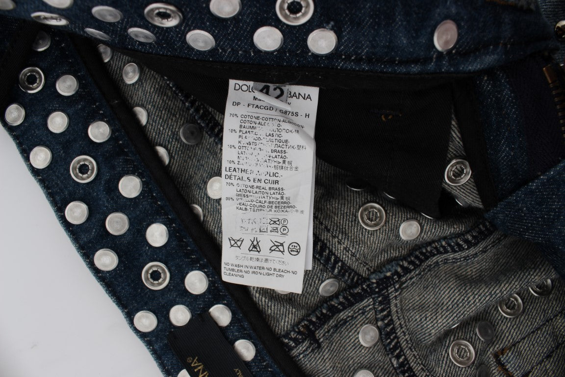 Dolce & Gabbana Kristallverzierte GIRLY Slim Fit Jeans