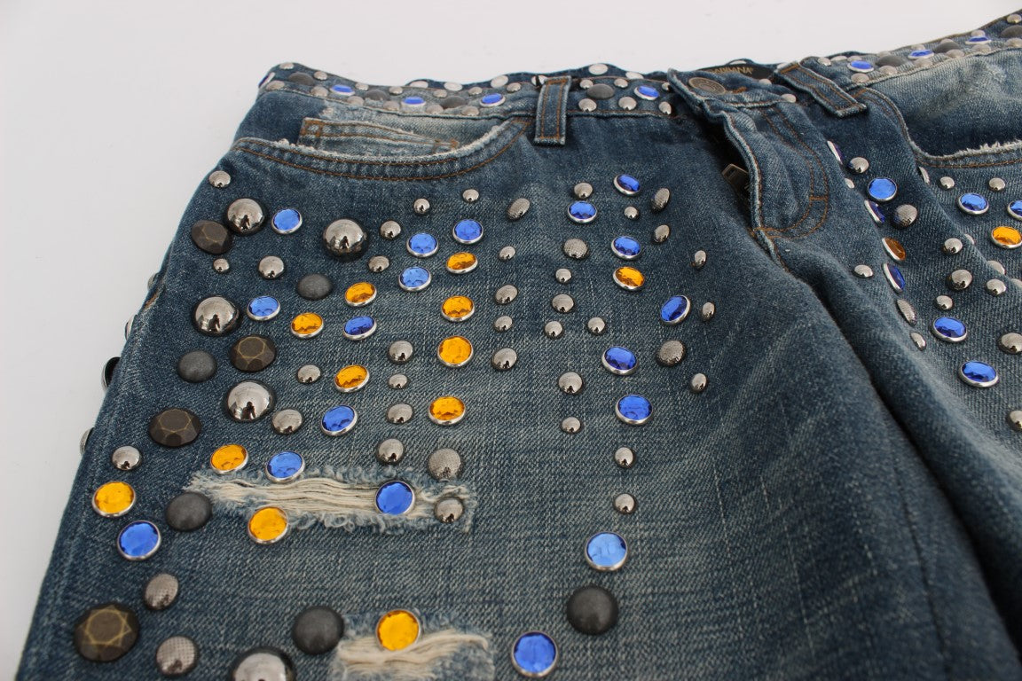 Dolce & Gabbana Kristallverzierte GIRLY Slim Fit Jeans
