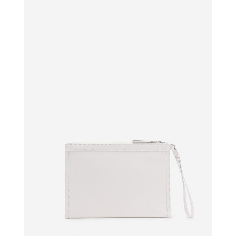 Lanvin Weißes Leder Herren Portemonnaie