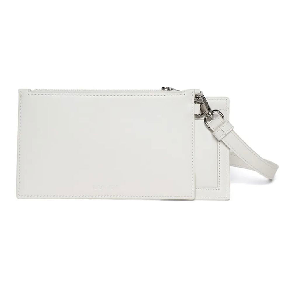 Lanvin Weißes Leder Herren Portemonnaie