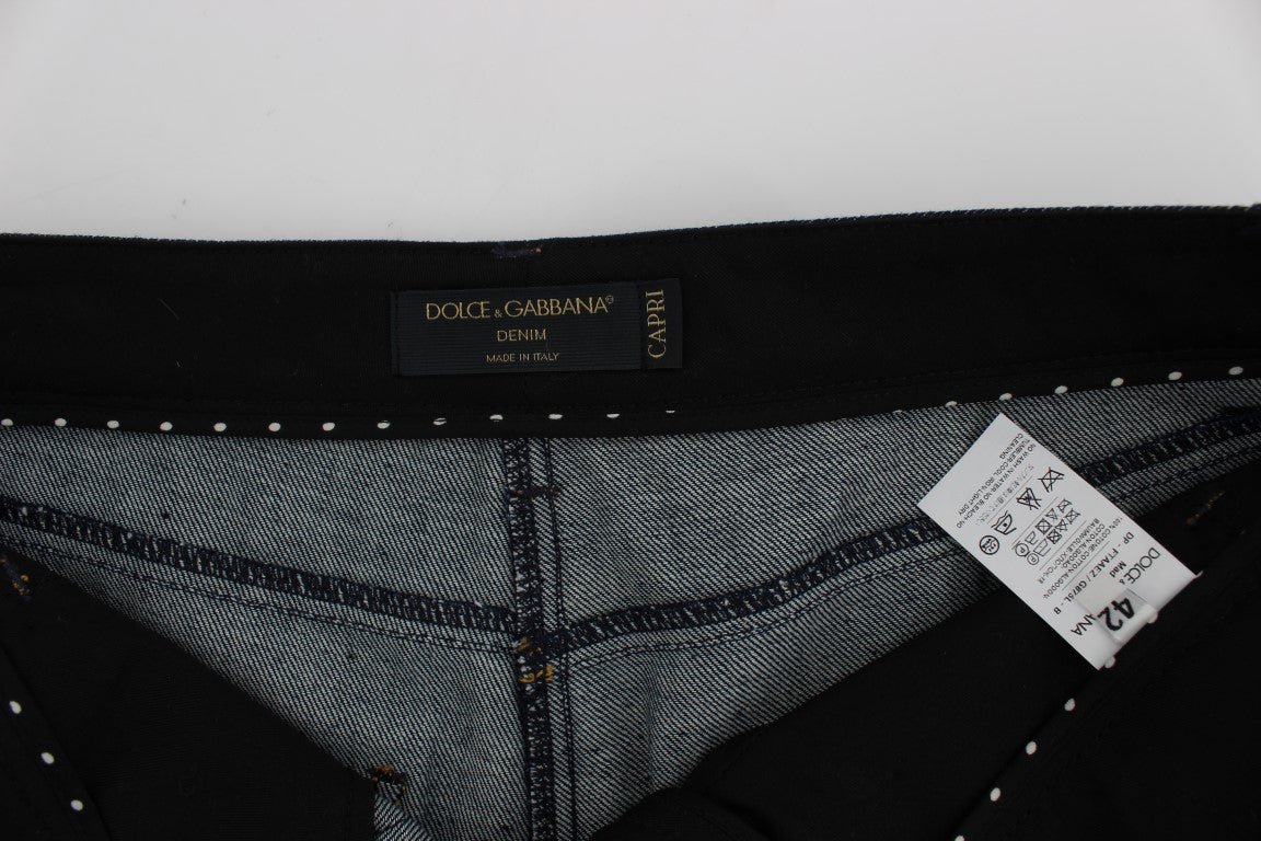 Dolce & Gabbana Blauer Denim Baumwolle CAPRI Torero Jeans