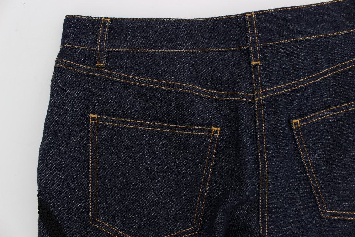 Dolce & Gabbana Blauer Denim Baumwolle CAPRI Torero Jeans