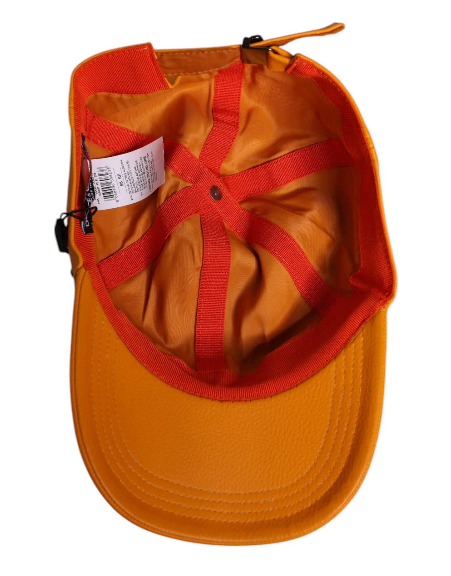 Dolce & Gabbana Orange Baumwolle 6 Panels Baseballmütze