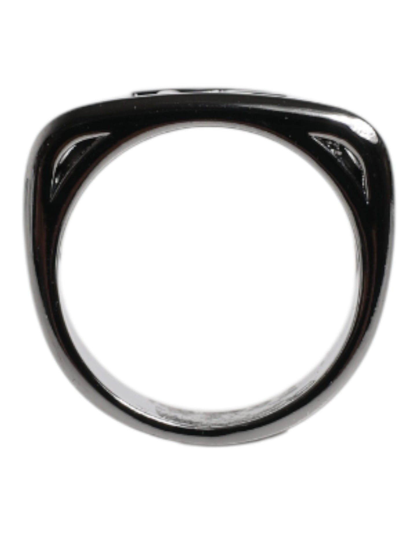Dolce & Gabbana Silberfarbener Messing Anello DG Logo Ring