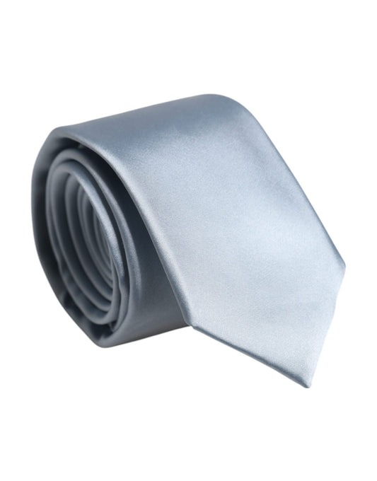 Dolce & Gabbana Hellblaue Seidenkrawatte, verstellbar