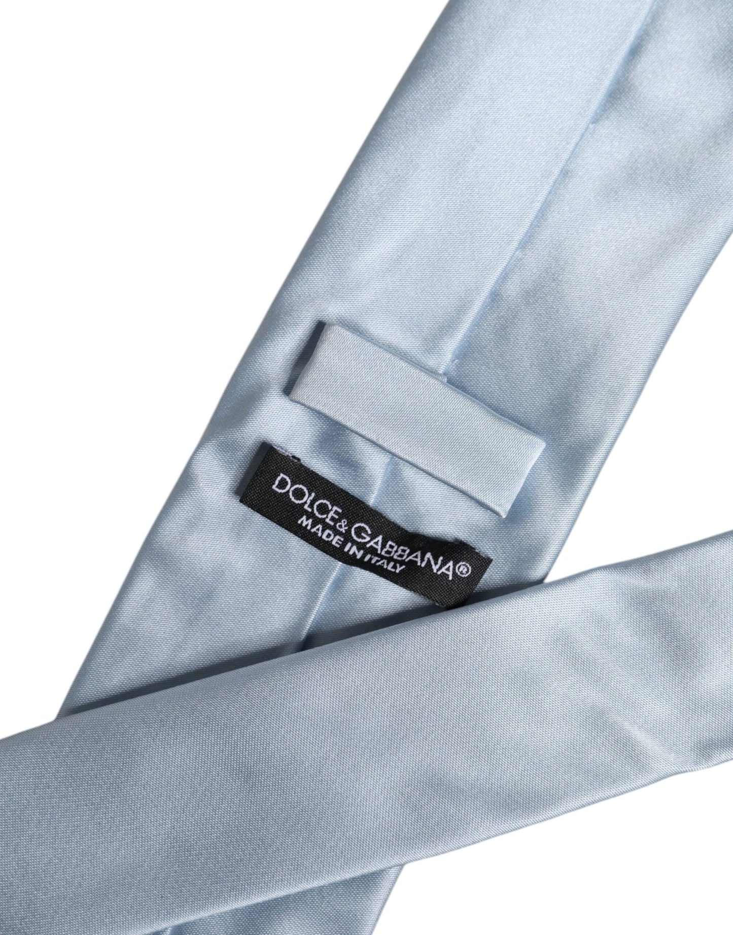 Dolce & Gabbana Hellblaue Seidenkrawatte, verstellbar