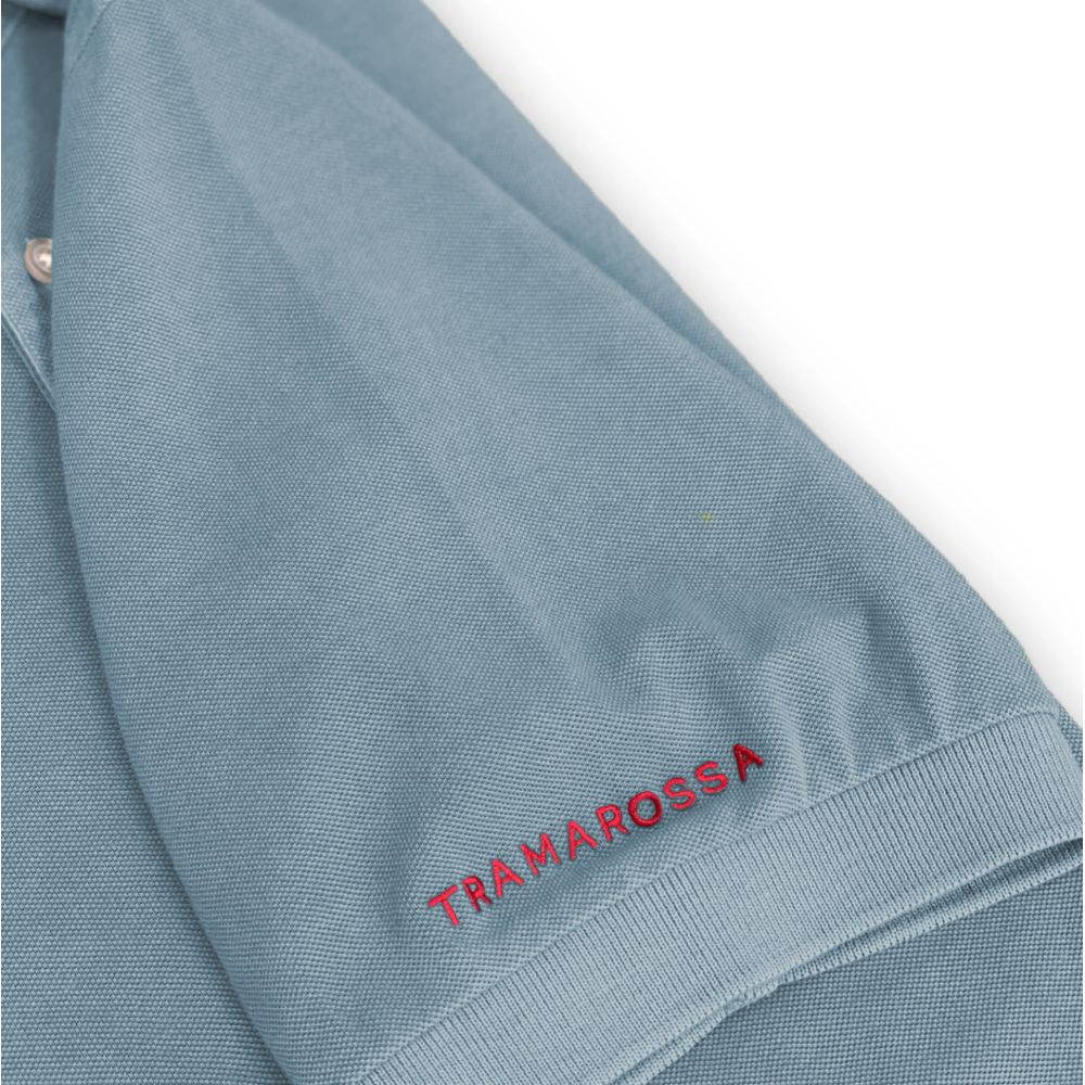 Tramarossa Hellblaues Baumwoll-Poloshirt für Männer