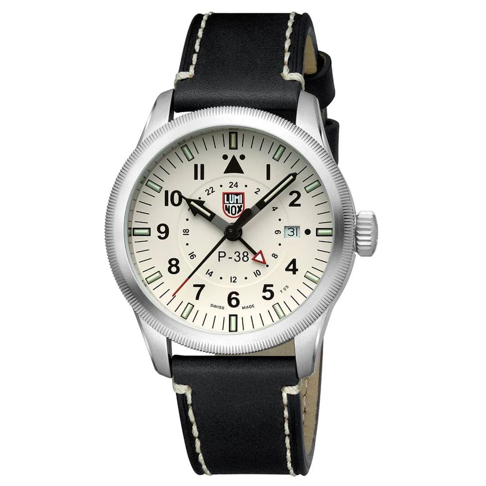 Luminox Schwarze Lederuhr