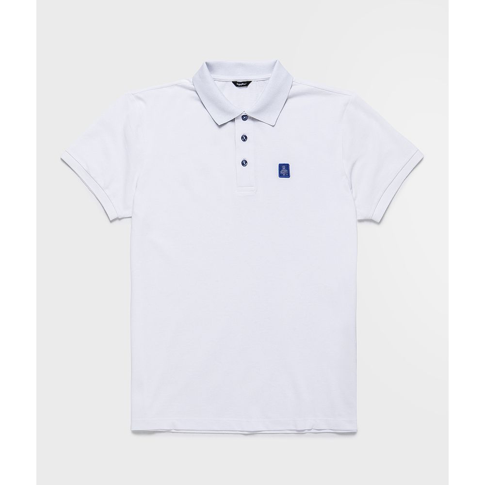 Refrigiwear Weißes Baumwoll-Poloshirt