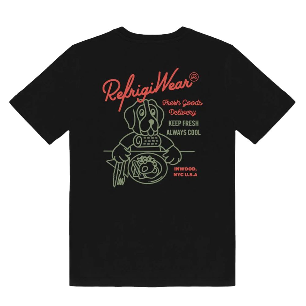 Refrigiwear Schwarzes T-Shirt aus Baumwolle