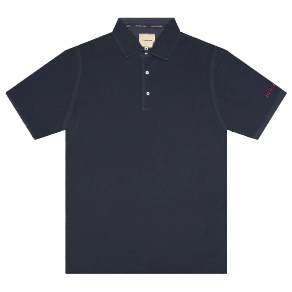 Tramarossa Blaues Baumwoll-Poloshirt