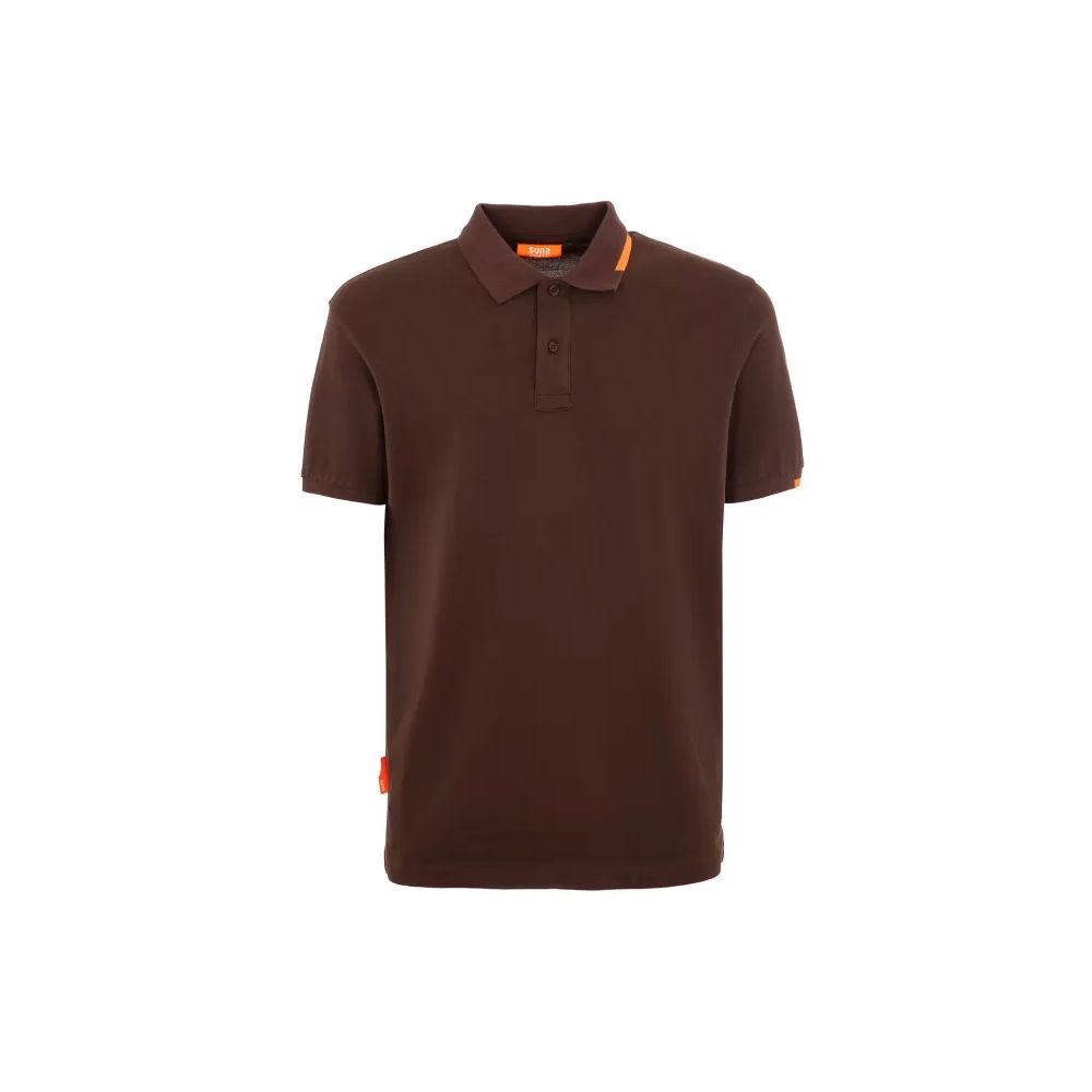 Suns Braunes Baumwoll-Poloshirt