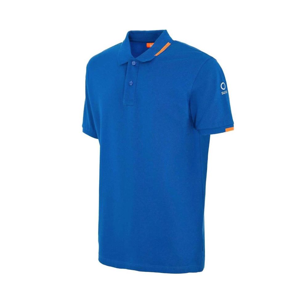Suns Blaues Baumwoll-Poloshirt