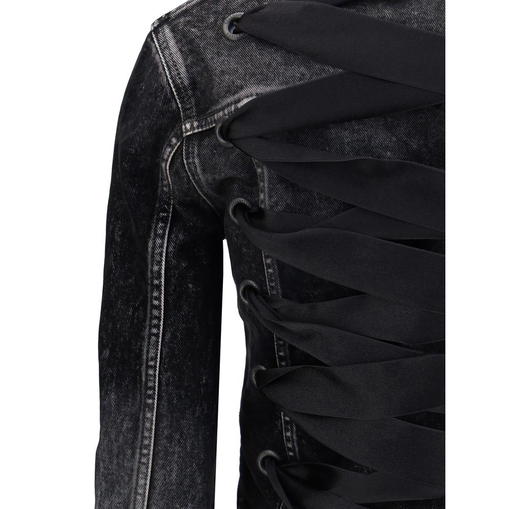 Balenciaga Jeansjacke mit Schleife