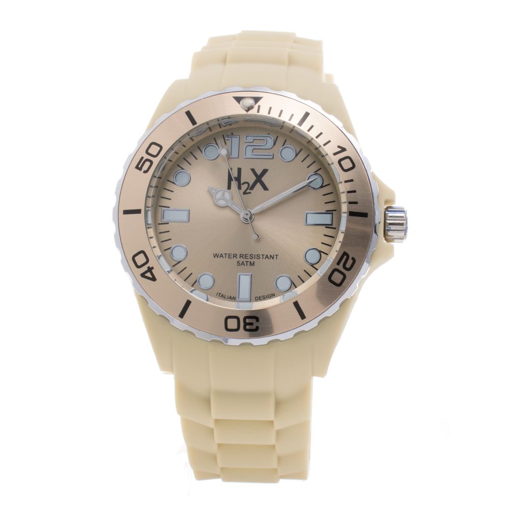 Haurex Cremefarbene Gummiuhr