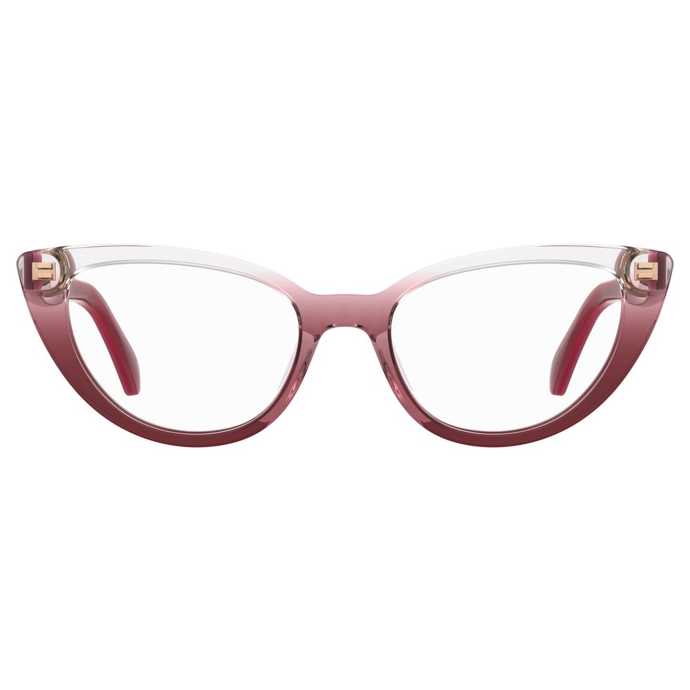 Moschino Rote Acetat-Rahmen