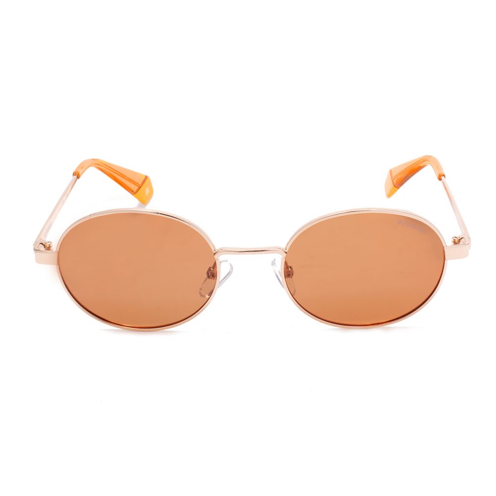 Polaroid Goldene Metall-Sonnenbrille