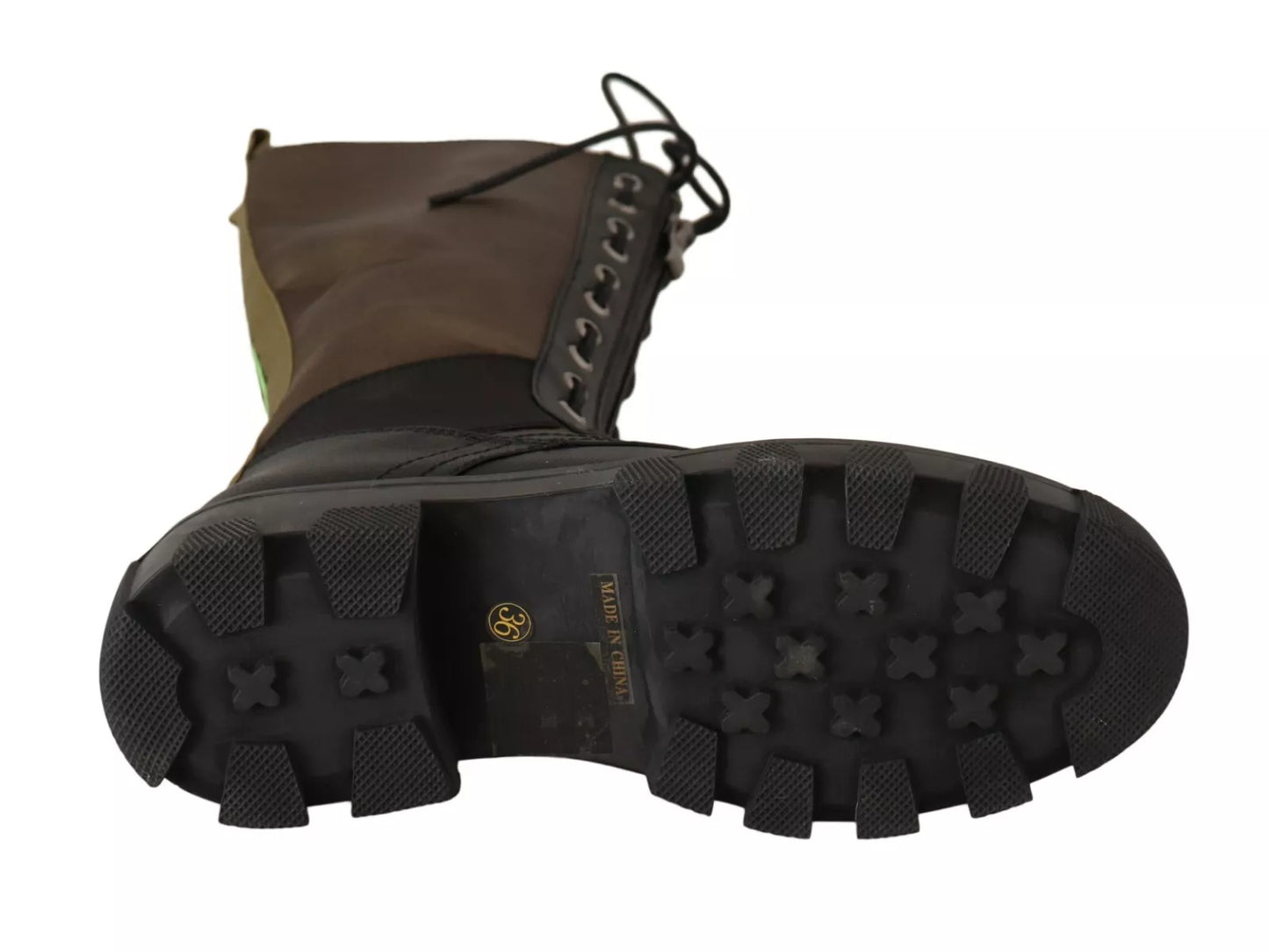 Gaelle Schwarz Grün Hohe Kampfstiefel Schnürschuhe Militärschuhe