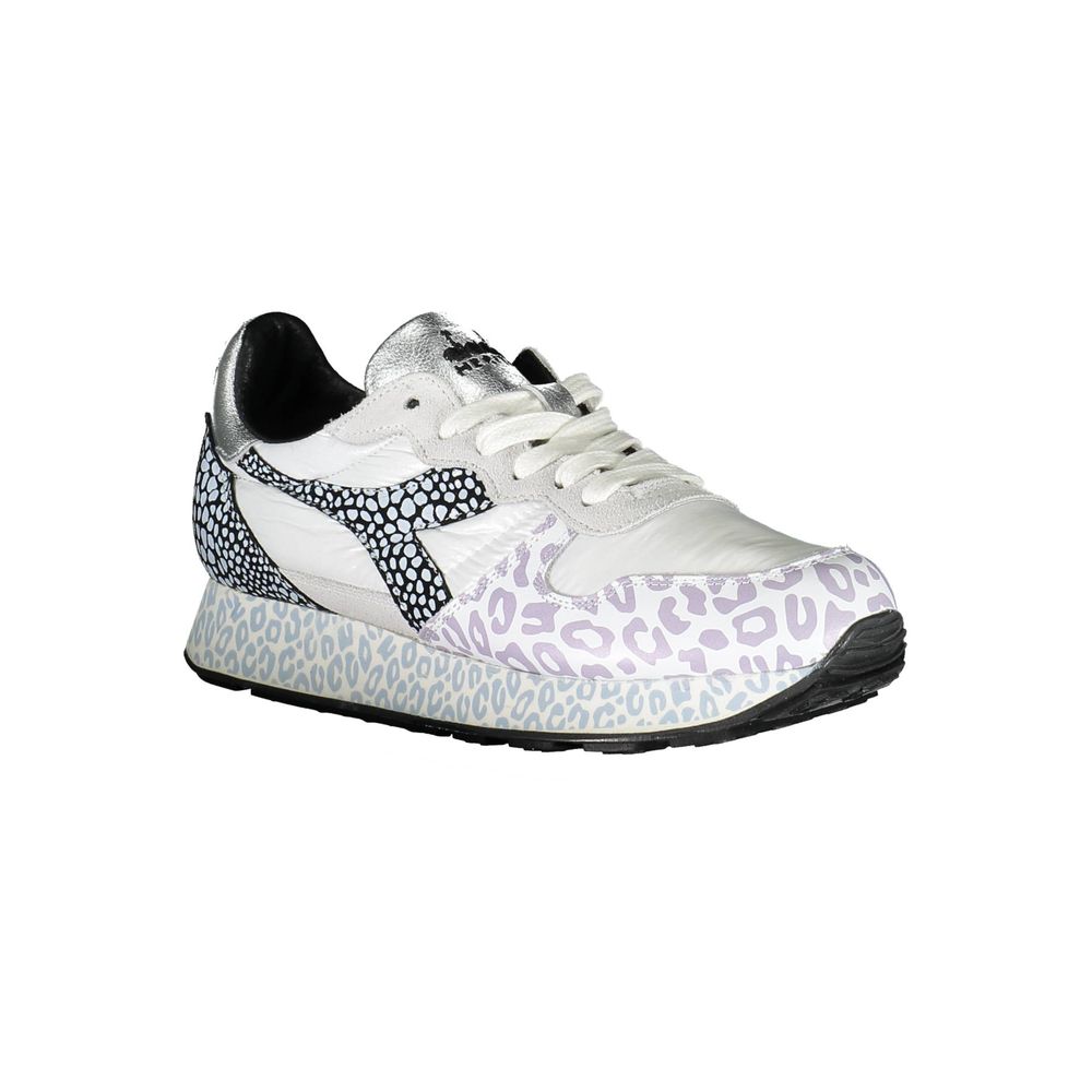 Diadora Weißer Stoff Damen Sneaker