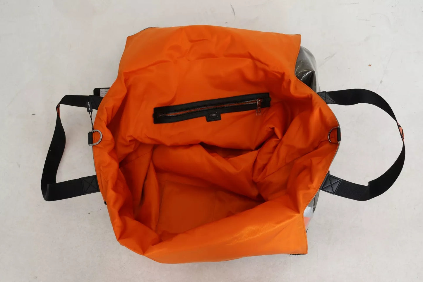 Dolce & Gabbana Grüner Modeausdruck Übergroße Plastiktragetasche