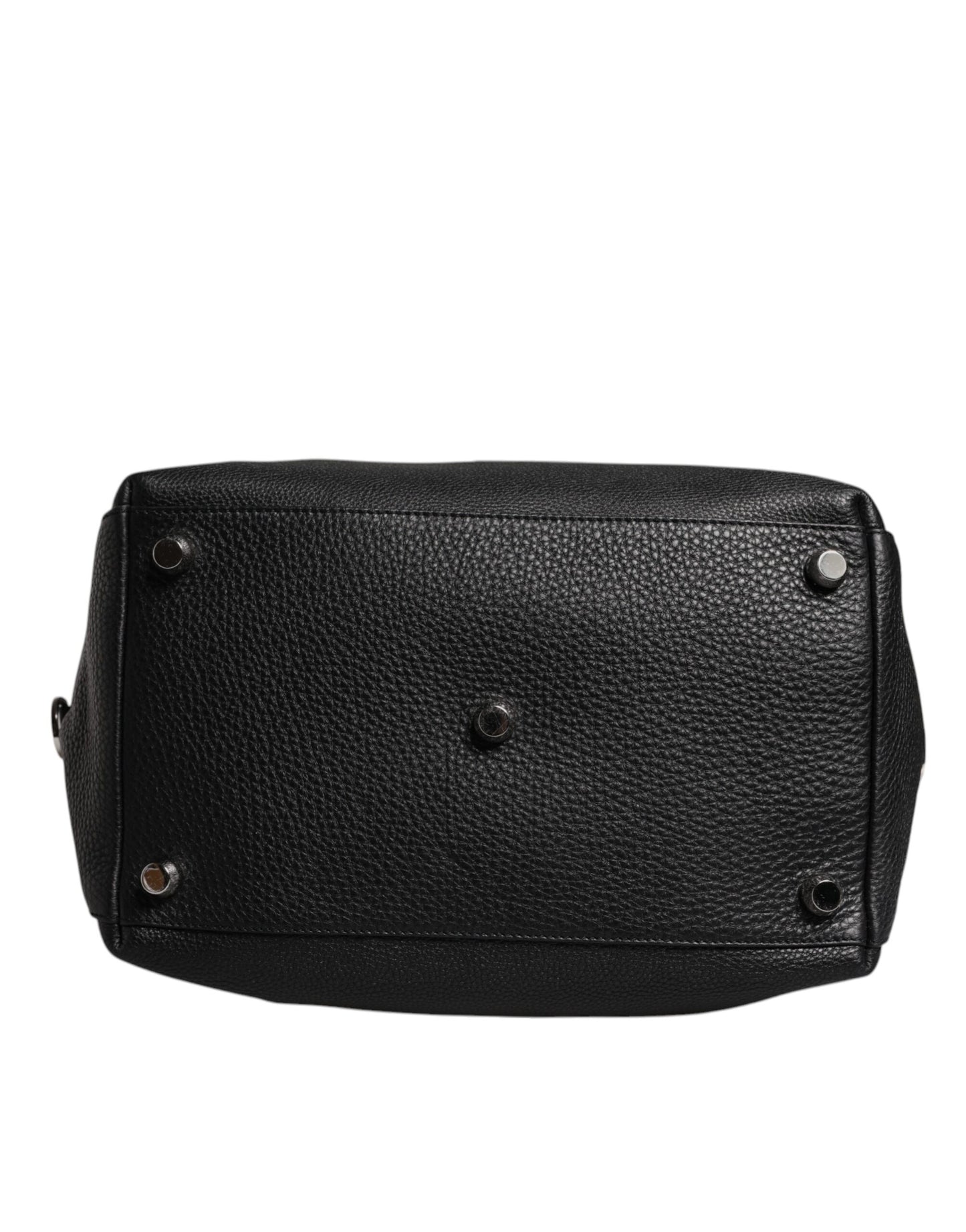 Dolce & Gabbana Schwarze Kalbslederhandtasche Duffle Bag