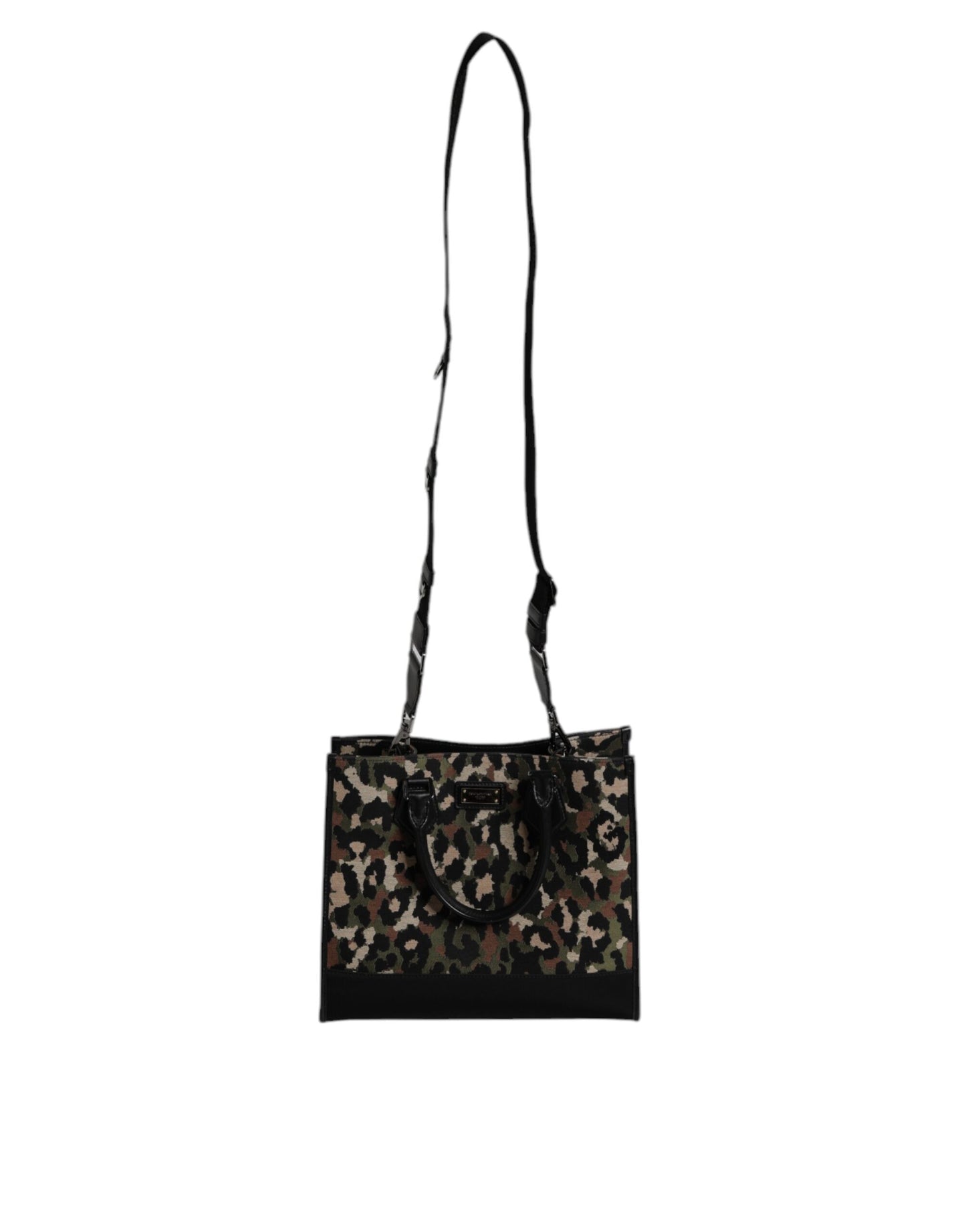 Dolce & Gabbana Multicolor Leopard Einkaufstasche Umhängetasche