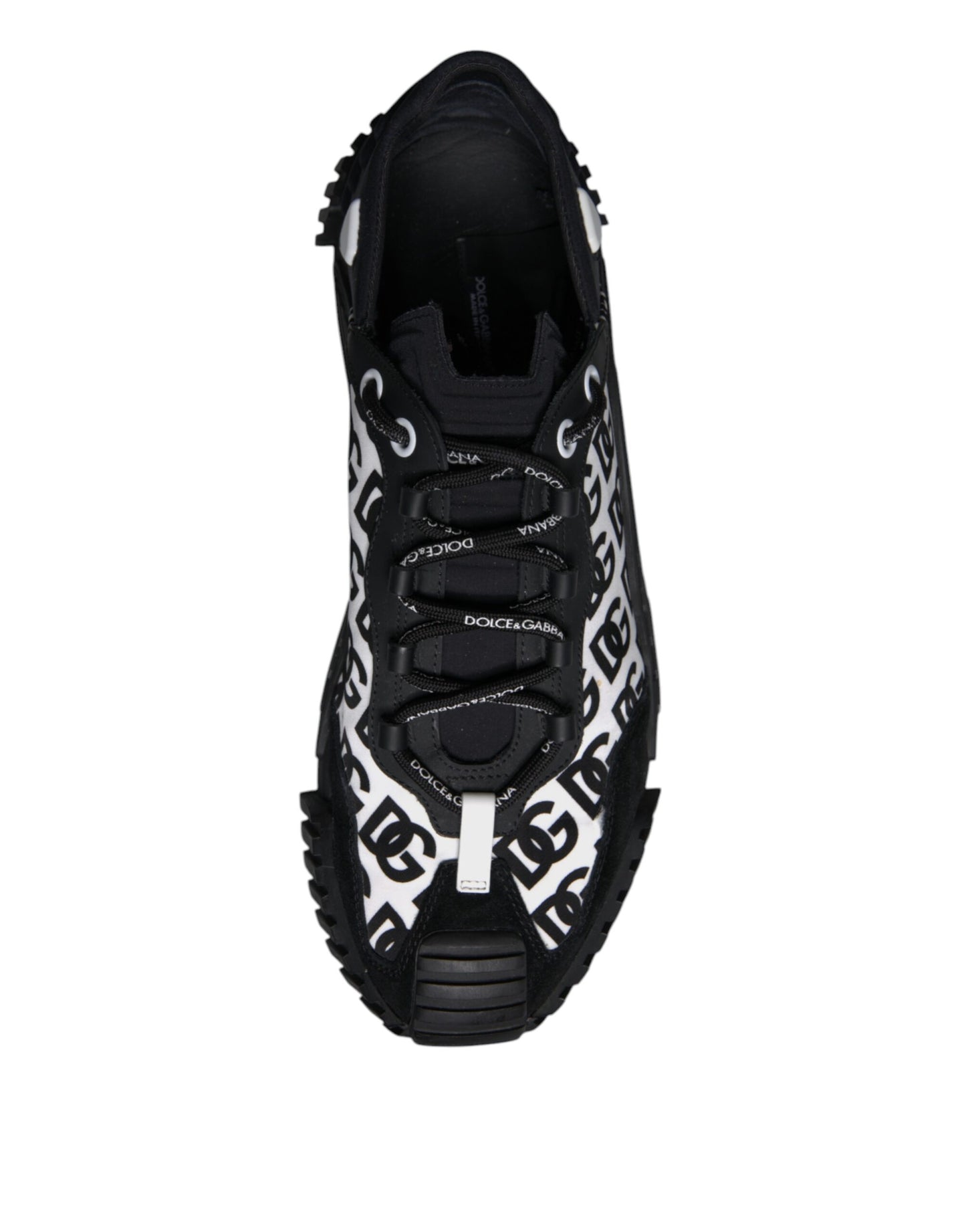 Dolce & Gabbana Schwarz Logo Lace Up Low Top NS1 Turnschuhe Schuhe