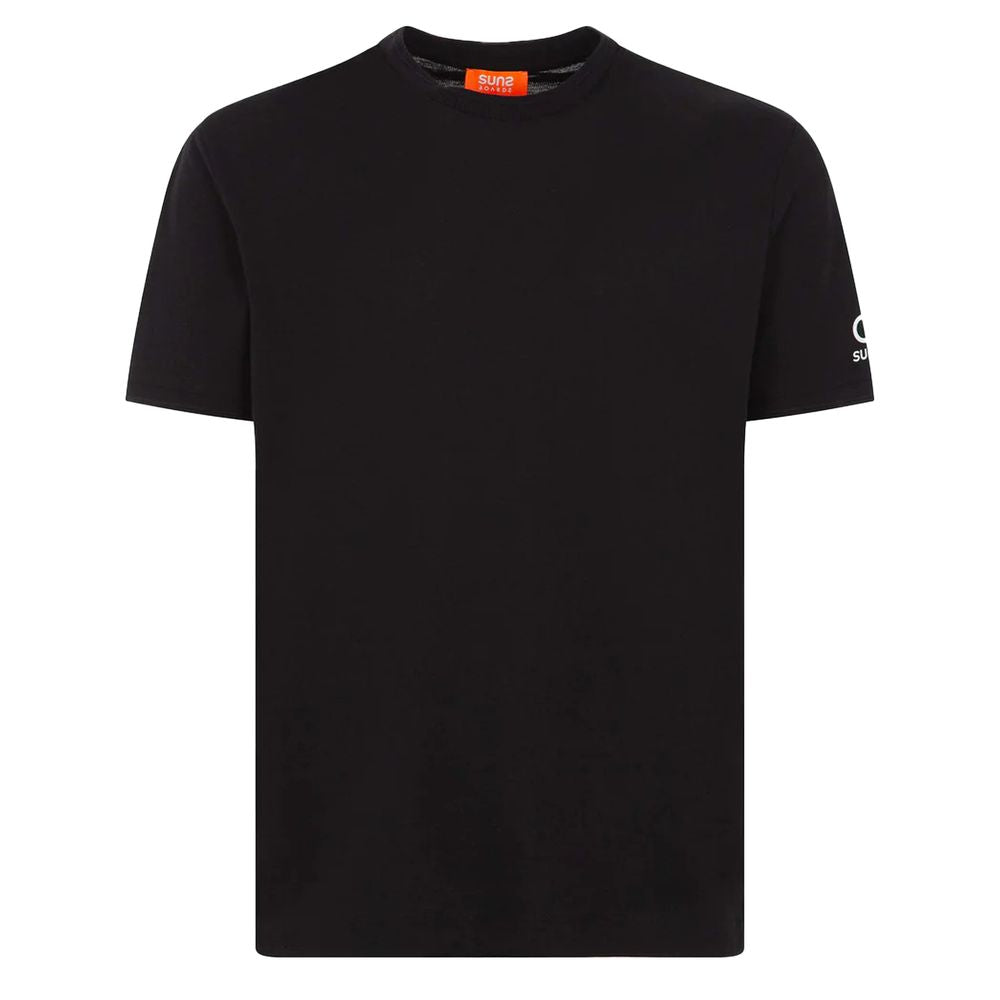 Suns Schwarzes T-Shirt aus Baumwolle