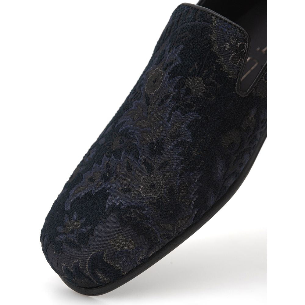 Etro Blaue Leder-Slipper
