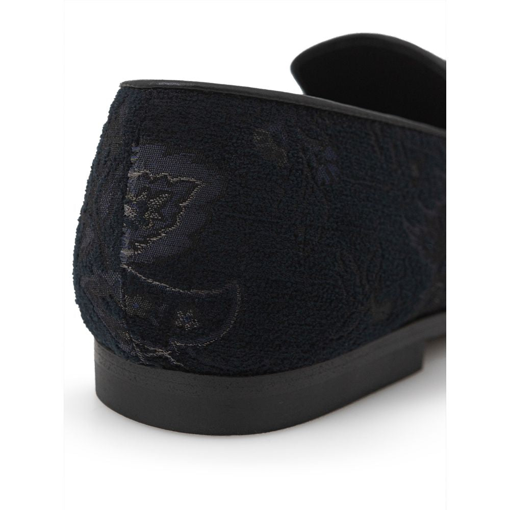 Etro Blaue Leder-Slipper
